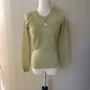 CharlotteTarantola Gold Cami & Cropped Cardigan S